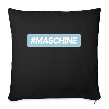 #Maschine - Sofakissenbezug 45 x 45 cm - Schwarz - Vorne