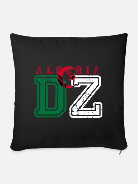 DZ - Housse de coussin décorative 45 x 45 cm - noir
