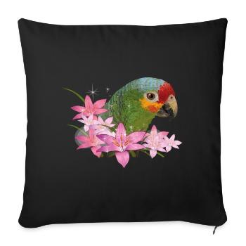 rotbrauner Amazonas - Sofakissenbezug 45 x 45 cm - Schwarz - Vorne