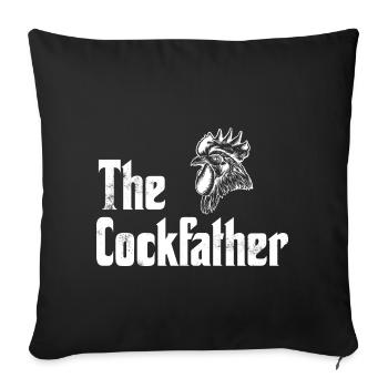 Chicken Chicken - Sofa pillowcase 17,3'' x 17,3'' (45 x 45 cm) - black - Front