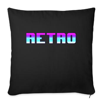 Rétro - Housse de coussin décorative 45 x 45 cm - noir - Devant