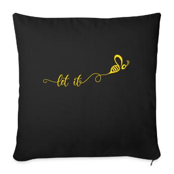Let it Gift Bee Beekeeper Honey - Sofa pillowcase 17,3'' x 17,3'' (45 x 45 cm) - black - Front