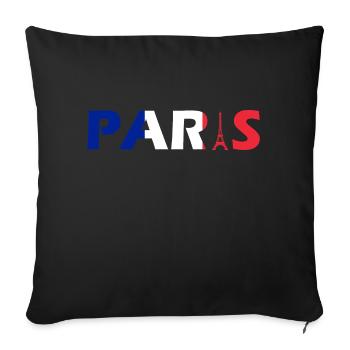 Paris - Sofakissenbezug 45 x 45 cm - Schwarz - Vorne