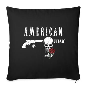 American Outlaw - Sofakissenbezug 45 x 45 cm - Schwarz - Vorne