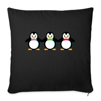 Pinguin Antarktis Vogel Frack Südpol Eismeer Kälte - Sofakissenbezug 45 x 45 cm - Schwarz - Vorne