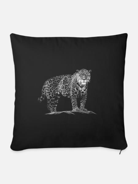 Leopard - Sofakissenbezug 45 x 45 cm - Schwarz