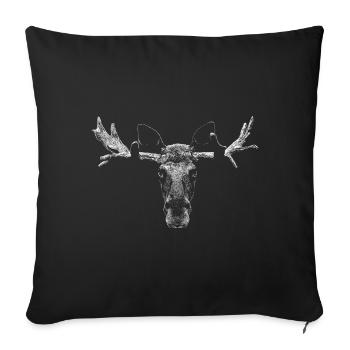 Elk - Sofa pillowcase 17,3'' x 17,3'' (45 x 45 cm) - black - Front