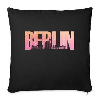 Berlin Capital Germany Europe Skyline - Sofa pillowcase 17,3'' x 17,3'' (45 x 45 cm) - black - Front