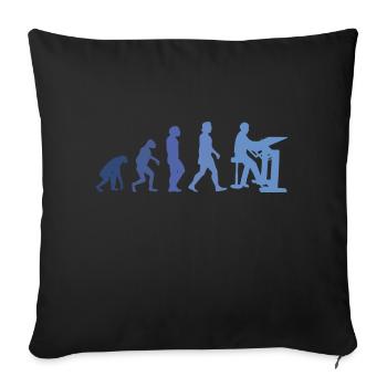 Draughtsman Evolution Client Architecte Directeur de la construction - Housse de coussin décorative 45 x 45 cm - noir - Devant
