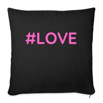 #love - Housse de coussin décorative 45 x 45 cm - noir - Devant