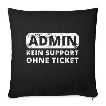 admin edv programmierer Informatik Computer - Sofakissenbezug 45 x 45 cm - Schwarz - Vorne
