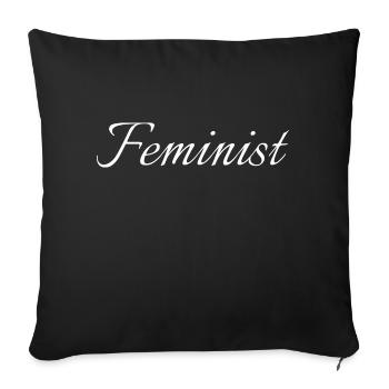 faust geburtstag frauenrechte binär girlie girly - Sofakissenbezug 45 x 45 cm - Schwarz - Vorne