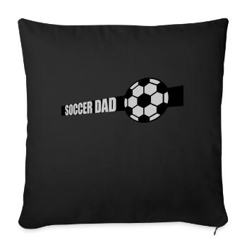 Sport Design Soccer Papa - Housse de coussin décorative 45 x 45 cm - noir - Devant