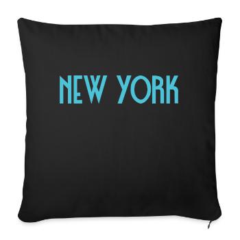 New York - Housse de coussin décorative 45 x 45 cm - noir - Devant