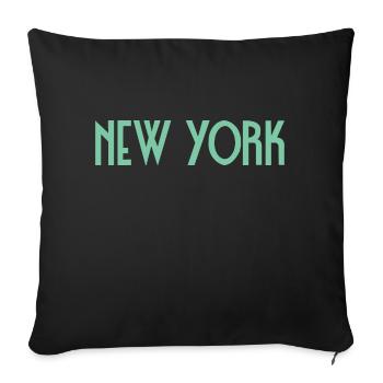 New York - Housse de coussin décorative 45 x 45 cm - noir - Devant