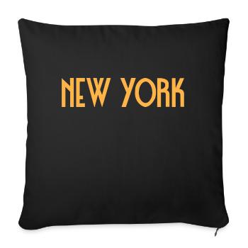 New York - Housse de coussin décorative 45 x 45 cm - noir - Devant