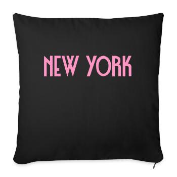 New York - Housse de coussin décorative 45 x 45 cm - noir - Devant