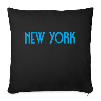 New York - Housse de coussin décorative 45 x 45 cm - noir - Devant