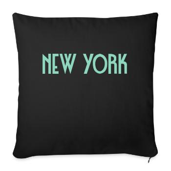 New York - Housse de coussin décorative 45 x 45 cm - noir - Devant