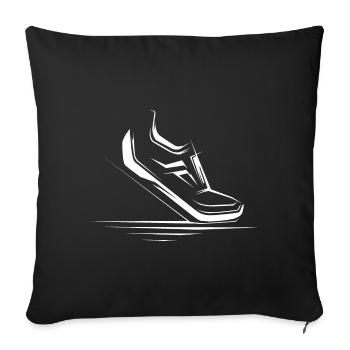 Illustration de l’icône de l’icône Running Runner - Housse de coussin décorative 45 x 45 cm - noir - Devant