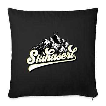 Les couleurs peuvent être modifiées | Skihaserl - Housse de coussin décorative 45 x 45 cm - noir - Devant