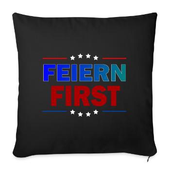 Feiern First - Sofakissenbezug 45 x 45 cm - Schwarz - Vorne