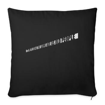 being old people age - Sofa pillowcase 17,3'' x 17,3'' (45 x 45 cm) - black - Front