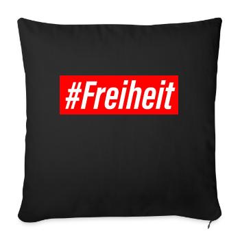 Freiheit - Sofakissenbezug 45 x 45 cm - Schwarz - Vorne