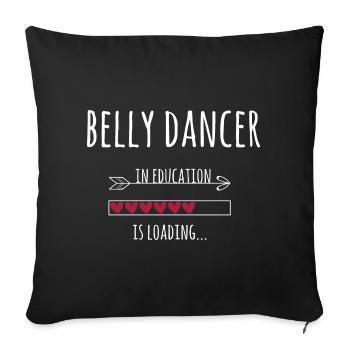 Danseuse du ventre et danse du ventre en cadeau d’entraînement - Housse de coussin décorative 45 x 45 cm - noir - Devant