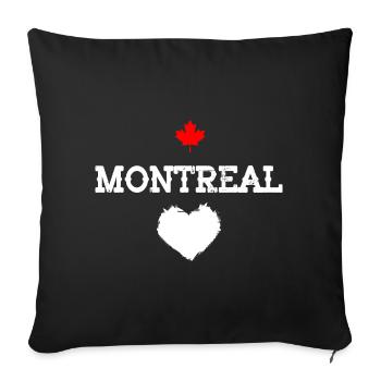 Montreal - Sofa pillowcase 17,3'' x 17,3'' (45 x 45 cm) - black - Front