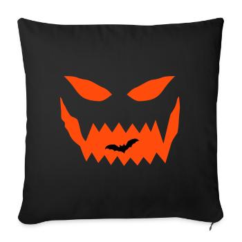 Halloween Gesicht - Sofakissenbezug 45 x 45 cm - Schwarz - Vorne