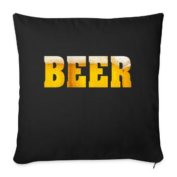 Beer - Sofakissenbezug 45 x 45 cm - Schwarz - Vorne