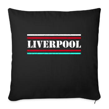 Liverpool Vintage - Sofa pillowcase 17,3'' x 17,3'' (45 x 45 cm) - black - Front