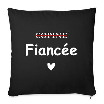 fiancée - Housse de coussin décorative 45 x 45 cm - noir - Devant
