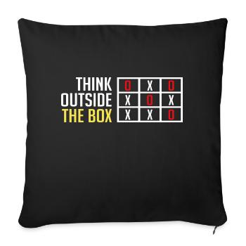 Thinking outside the Box - Sofa pillowcase 17,3'' x 17,3'' (45 x 45 cm) - black - Front