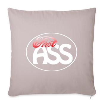 First Ass Logo - Frame - FA03 - Sofakissenbezug 45 x 45 cm - helles Taupe - Vorne
