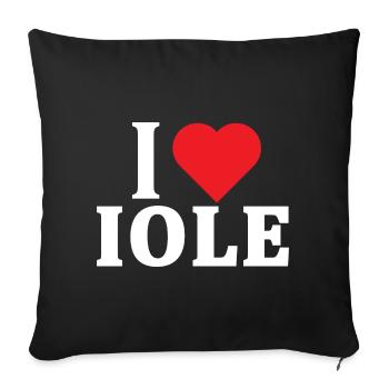 t-shirt J’adore l’idée cadeau du t-shirt Iole - Housse de coussin décorative 45 x 45 cm - noir - Devant