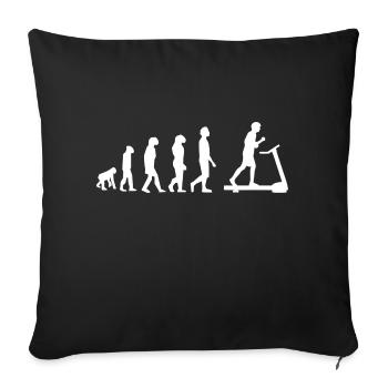 Evolution Laufband - Sofakissenbezug 45 x 45 cm - Schwarz - Vorne