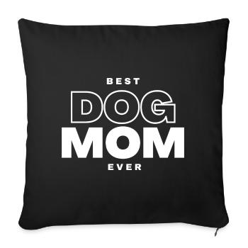 Meilleure Maman Chien - Housse de coussin décorative 45 x 45 cm - noir - Devant
