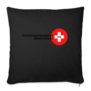 Regensburg Entwicklungshilfe - Sofakissenbezug 45 x 45 cm - Schwarz - Vorne