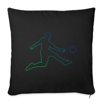 Football Football Women's Soccer Game Soccer - Sofa pillowcase 17,3'' x 17,3'' (45 x 45 cm) - black - Front