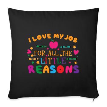 Cute Kindergarten Teacher School Teaching Teacher - Sofa pillowcase 17,3'' x 17,3'' (45 x 45 cm) - black - Front