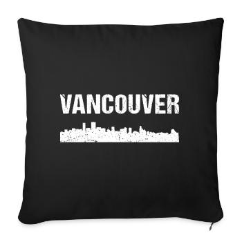 Vancouver Skyline - Sofa pillowcase 17,3'' x 17,3'' (45 x 45 cm) - black - Front