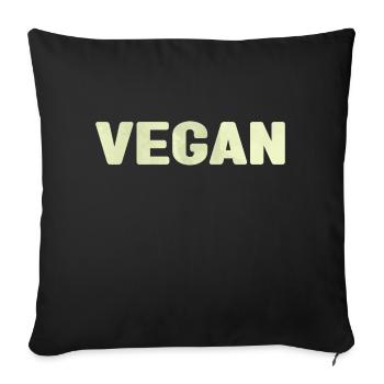 Vegan - splash - Sofa pillowcase 17,3'' x 17,3'' (45 x 45 cm) - black - Front