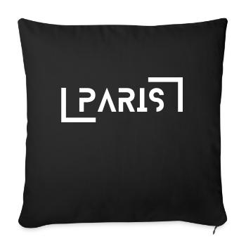 Paris - Sofa pillowcase 17,3'' x 17,3'' (45 x 45 cm) - black - Front