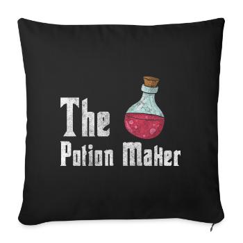 Potions de guérison Guérisseur de santé - Housse de coussin décorative 45 x 45 cm - noir - Devant