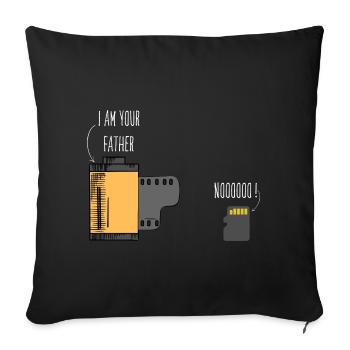 Funny Photography Film Father of SD Card - Sofa pillowcase 17,3'' x 17,3'' (45 x 45 cm) - black - Front