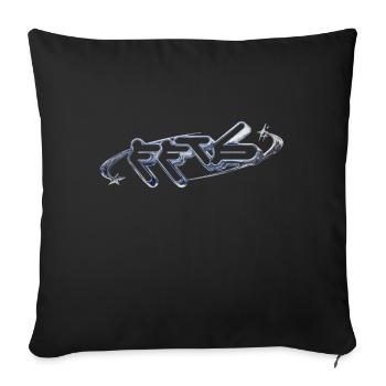 Fortune Favors the Bold Logo - Sofa pillowcase 17,3'' x 17,3'' (45 x 45 cm) - black - Front