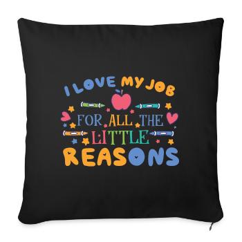 Cute Kindergarten Teacher - Sofa pillowcase 17,3'' x 17,3'' (45 x 45 cm) - black - Front