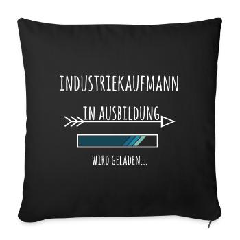 Industriekaufmann Ausbildung Beruf Industrie - Sofakissenbezug 45 x 45 cm - Schwarz - Vorne